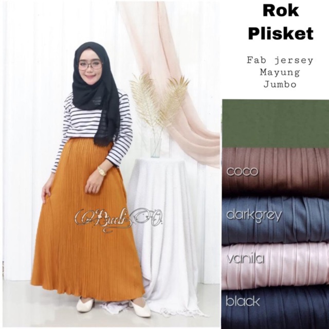 ROK PLISKET / rok plisket mayung / rok plisket hyget / rok panjang plisket