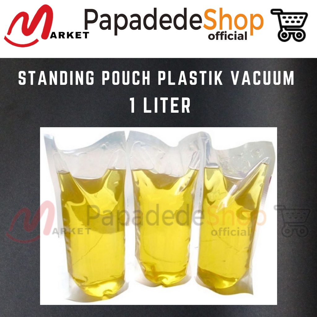 STANDING POUCH Plastik Vacuum Nylon 16x27 1 Ltr 155micron