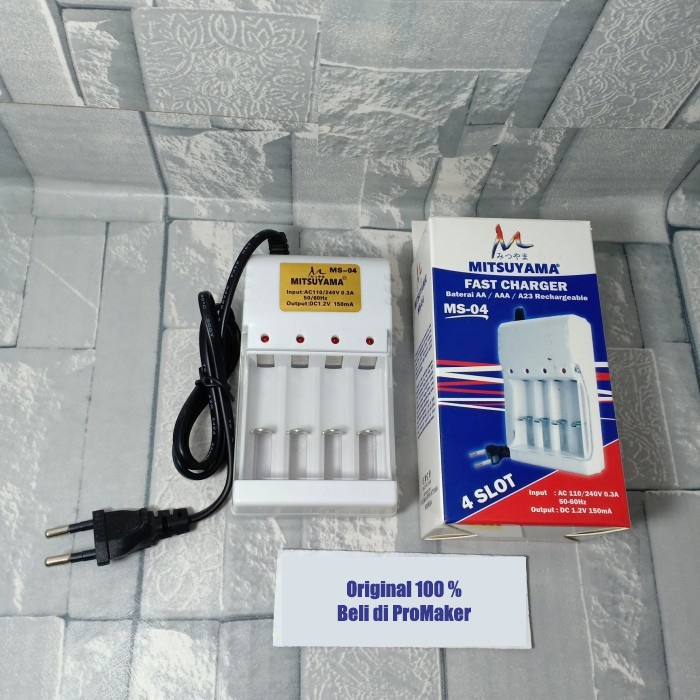 Charger Baterai AA/AAA Mitsuyama MS-04 Fast Charging Original