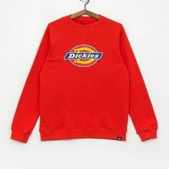 UNISEX DICKIES RED SWEATER ORIGINAL OUTERWEAR PRIA WANITA BRANDED