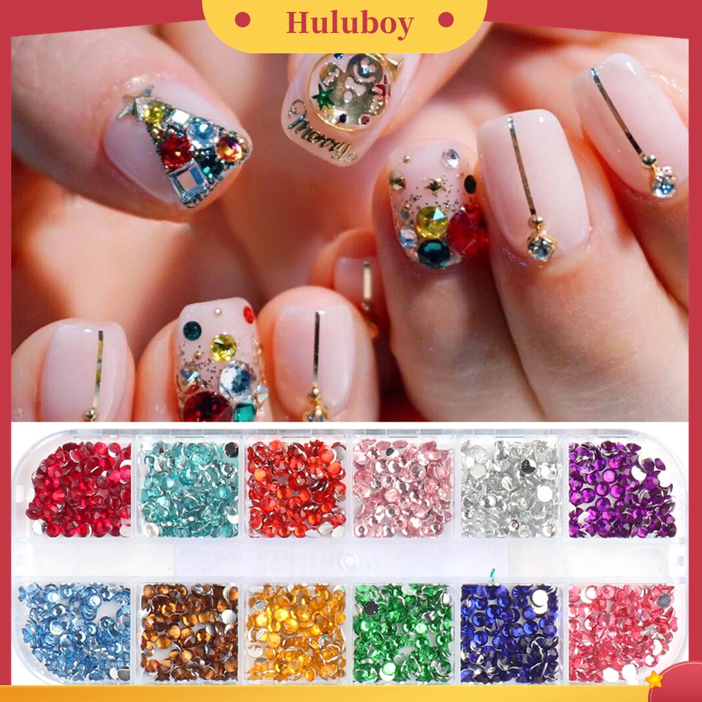 Huluboy Huluboy♡ Berlian Imitasi 3D Ukuran 3mm Untuk Dekorasi Nail Art