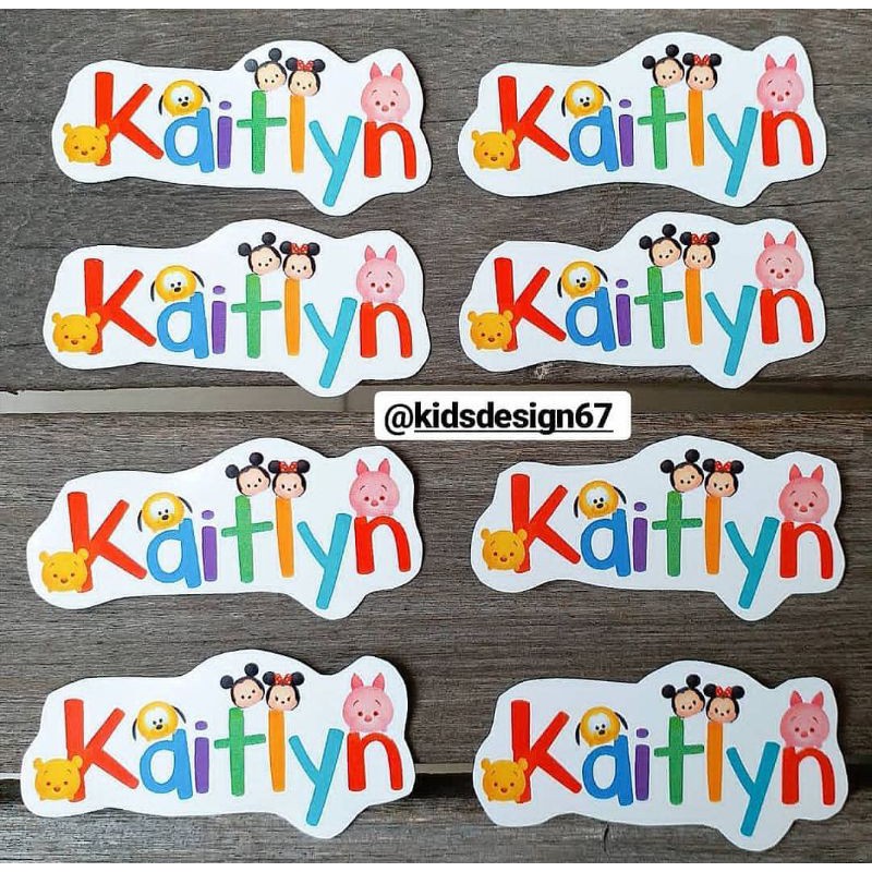 

90-100 PCS STIKER ANAK WATERPROOF CUSTOM NAMA CSN / LABEL NAMA
