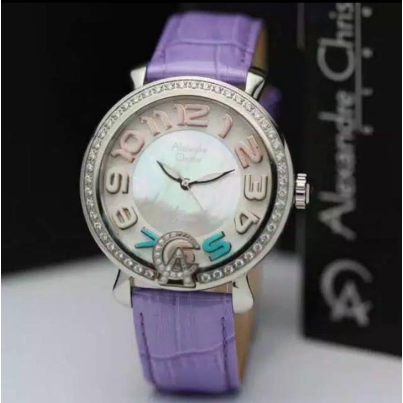 Jam tangan wanita original Alexandre Christie AC-2391 Leather Strap