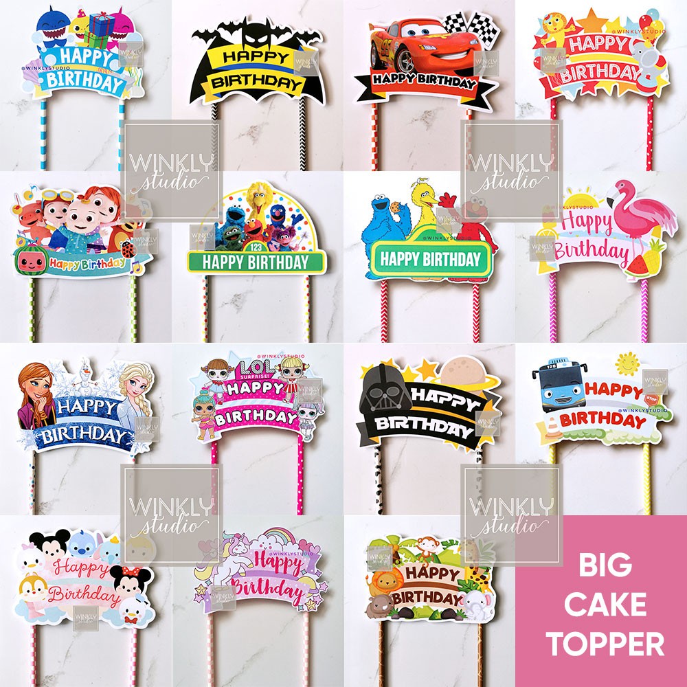 READY Big Cake Topper Kue  Tart Hiasan  Kue  Ulang  Tahun  