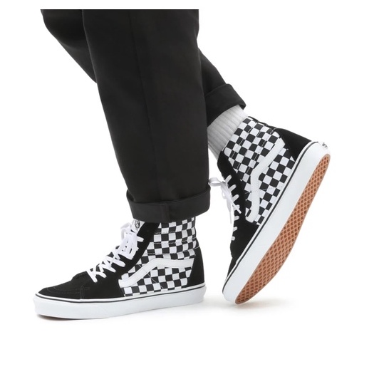 SALE DISKON! V4NS SK8-HI CHECKERBOARD BLACK/WHITE CLASSIC 100% ORIGINAL BNIB