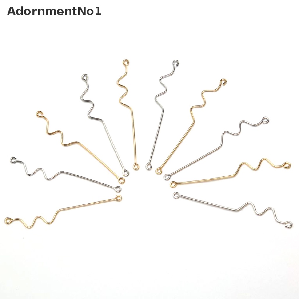 (AdornmentNo1) 10pcs / Set Batang Konektor Anting Bahan Tembaga Untuk Membuat Perhiasan DIY