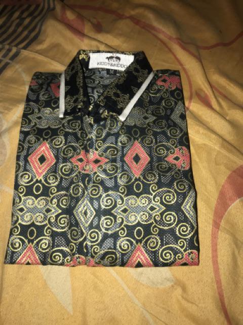 Kiddy And Kiddo & Kiddyandkiddo Santos Grey Blue Batik Shirt