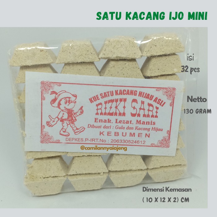 

Kue Satu Satru Kacang Hijau Ijo Inti Sari Jajanan Tradisional Asli Khas Kebumen