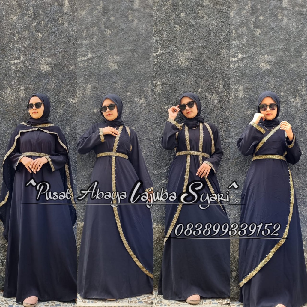 murah gamis turkey - abaya turkey terbaru - busana muslim kekinian- jubah remaja  kekinian- abaya bordir piramid 1