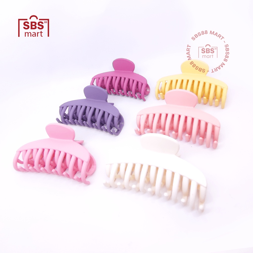 PREMIUM JEDAI DOFF JUMBO KOREA 9CM warna Pastel - Jepit Rambut Wanita - Jepit Panjang Roll Gulung - Stella