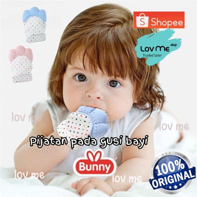 lov me❤ lusty Bunny Sarung Tangan Teether Empeng Gigitan Bayi ADT1001