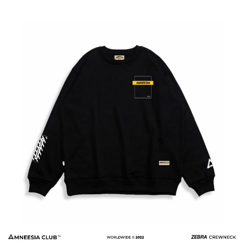 NEW || AMNEESIA ORIGINAL CREWNECK Jaket Sweater Hoodie SWEATSHIRT Hodie Switer Hoddie Sweeter Sweter-BLACK ZB | CREW AMNS