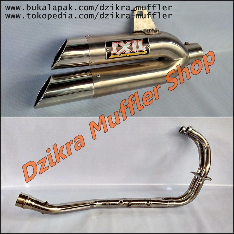 Knalpot racing IXIL L2x titan full system for Ninja 250 karbu / fi - R25 - MT25 - CBR250RR