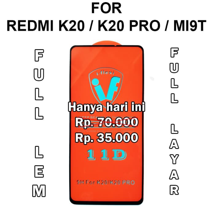 TEMPERED GLASS 5D Xiaomi Redmi K20 - K20 Pro - Mi9T anti