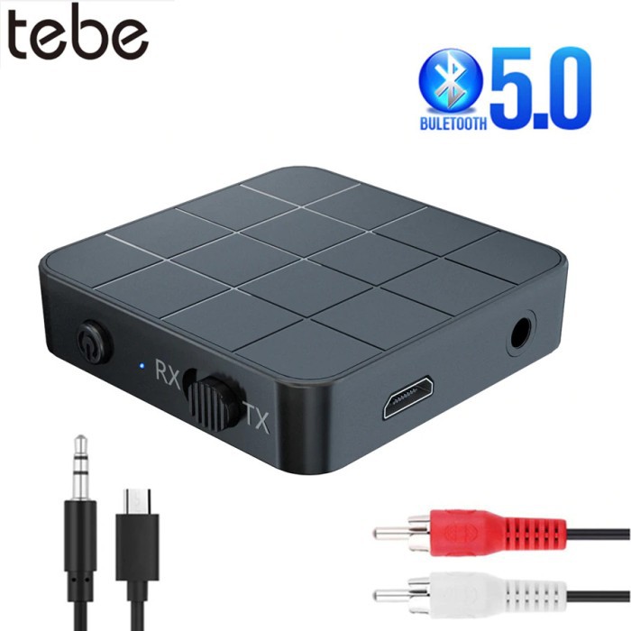 TEBE 2 in 1 Audio Bluetooth 5.0 Transmitter &amp; Receiver 3.5mm KN321