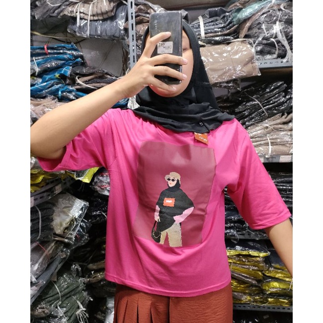 kaos siku/ 7/8 terbaru bahan cattoon combed/kaos OVERSIZE kaos TUMBLR