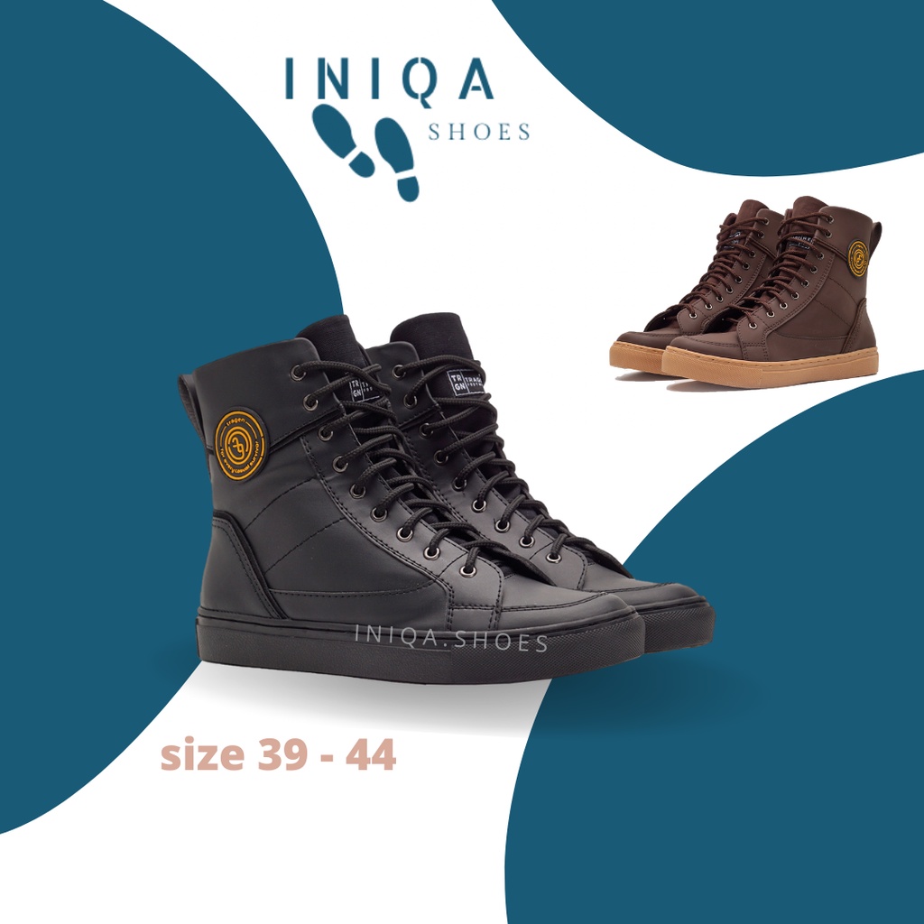 Sepatu Sneakers Pria Boots Pria Casual Lanford Black Brown Formal Simpel Model Kekinian Original Tra