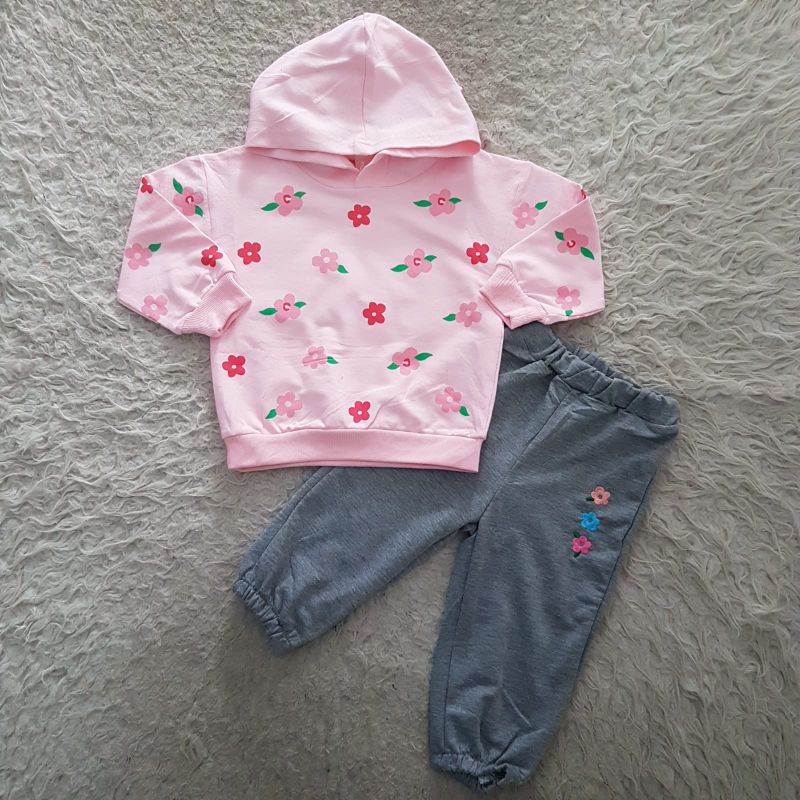 Baju Anak Perempuan Import Candy Joger set