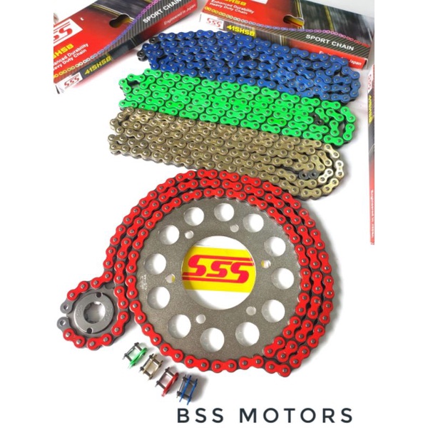 Gir Set SSS 415 HSB Cbr New Cb150 R New Lubang Baut 6 Rantai SSS 415 - Gear Set Sss Cbr 150 New Cb15