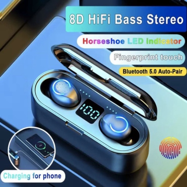 Dijual Headset Wireless TWS F9-8 Bluetooth Earphone Hifi Sound Quality Berkualitas