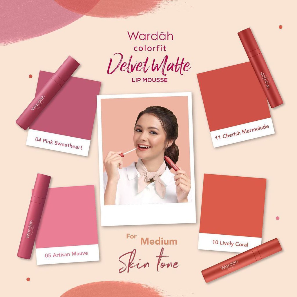 ❤ WARDAH ❤ WARDAH Colorfit Velvet Matte Lip Mousse | Lipstik cair dengan tekstur mousse