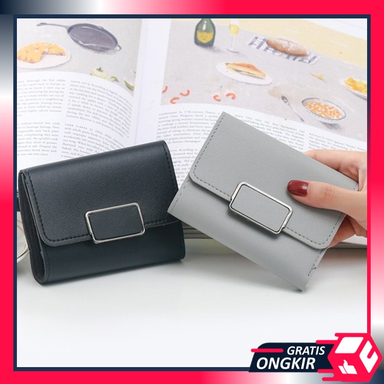 Gratis Ongkir - D165 Dompet Kulit Mini Fashion Wanita / Dompet Fashion Korea / Dompet Lipat Mini Imp