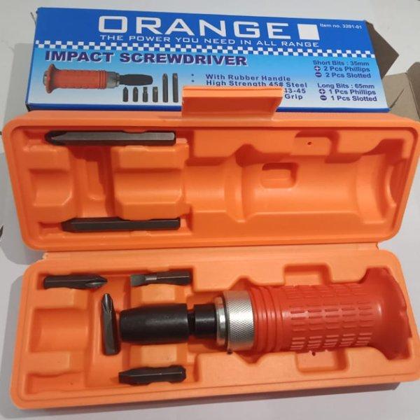 Terlaris Orange Obeng Ketok Impact Driver Set 6 Pcs No 2800 Vessel Baik