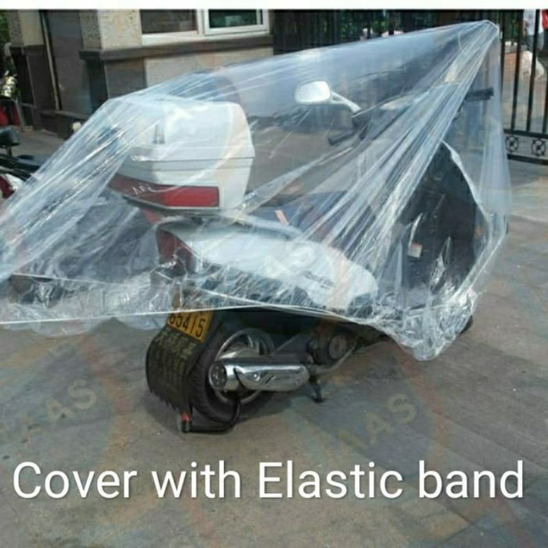 Cover Motor Transparan Plastik / Plastic Cover murah grosir