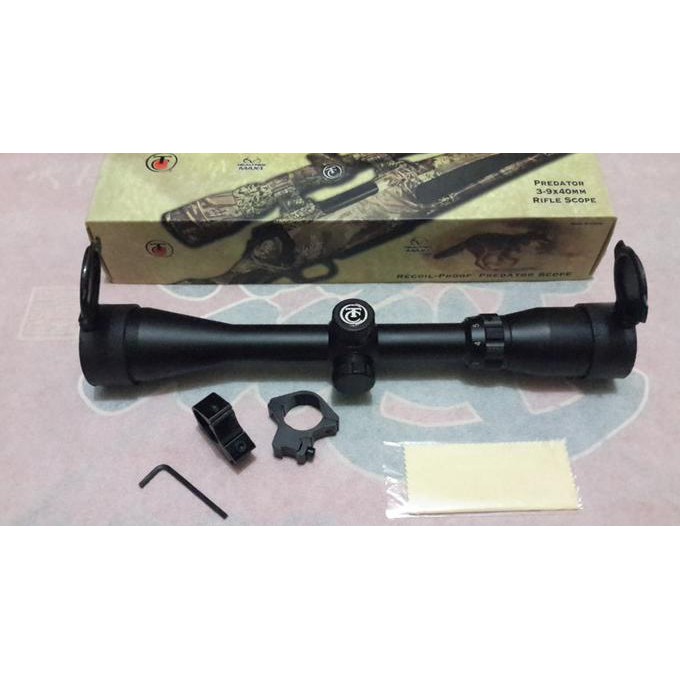 Teleskope thompson 3-9x40 Coating UNGU TUTUP FLIP / telescope teropong