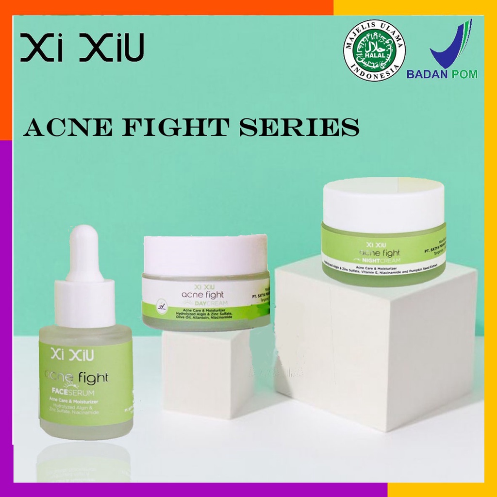 XI XIU - ACNE FIGHT SERIES // PERAWATAN WAJAH JERAWAT BPOM