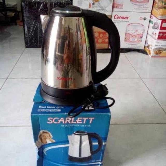 [ BISA COD ] TEKO CERET SCARLET PEMANAS AIR LISTRIK WATT RENDAH 2 LITER