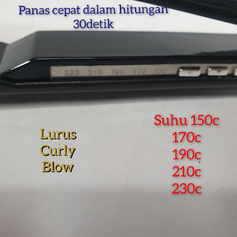 Catokan Rambut Pelurus Curly Keriting Blow 2in1 Murah Be798 Rebonding  Hair straightener