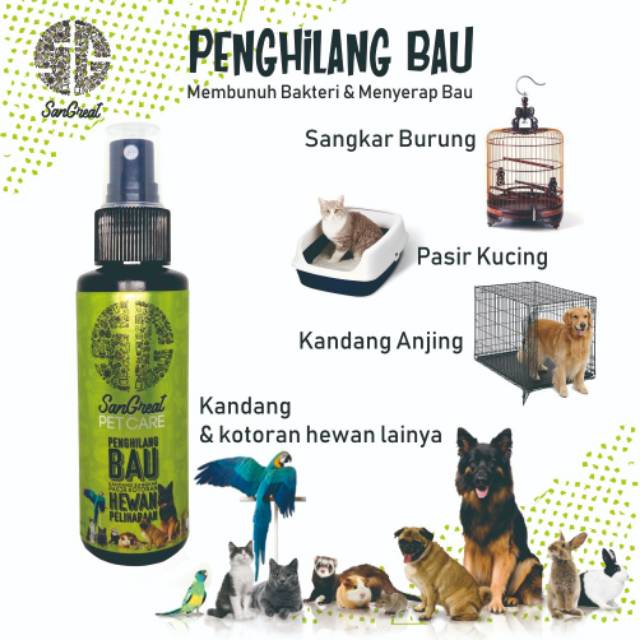 Semprotan bau kucing parfum pewangi kotoran kucing semprotan penghilang bau urin pup kucing pewangi pasir kucing  pengharum pewangi pasir kandang kucing anjing hamster litter box kucing 100 ml  pet odor remover