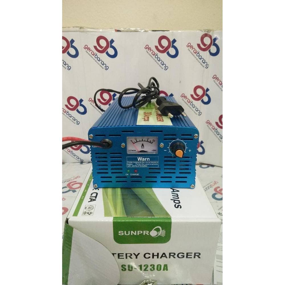 Charger Aki Mobil & Motor 12Volt 30 Ampere Merk Sunpro