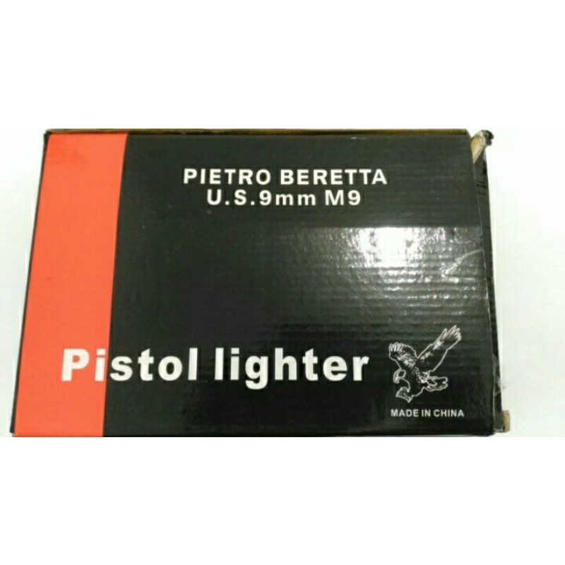 Cod Korek Api model Pistol Asli Baretta Free Sarung Bagus murah