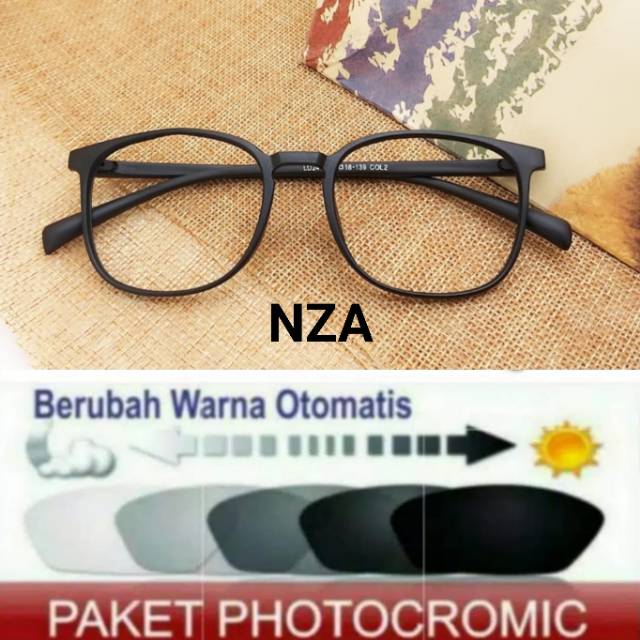 Frame Kacamata Terbaru Kacamata Anti UV Free Lensa Photocromic Minus dan Plus