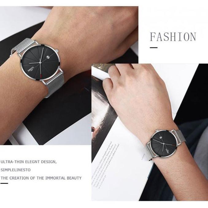 DISKON JAM PRIA DIGITAL MURAH~ NIBOSI JAM TANGAN TIPIS RANTAI PASIR FASHION PRIA WANITA ORIGINAL