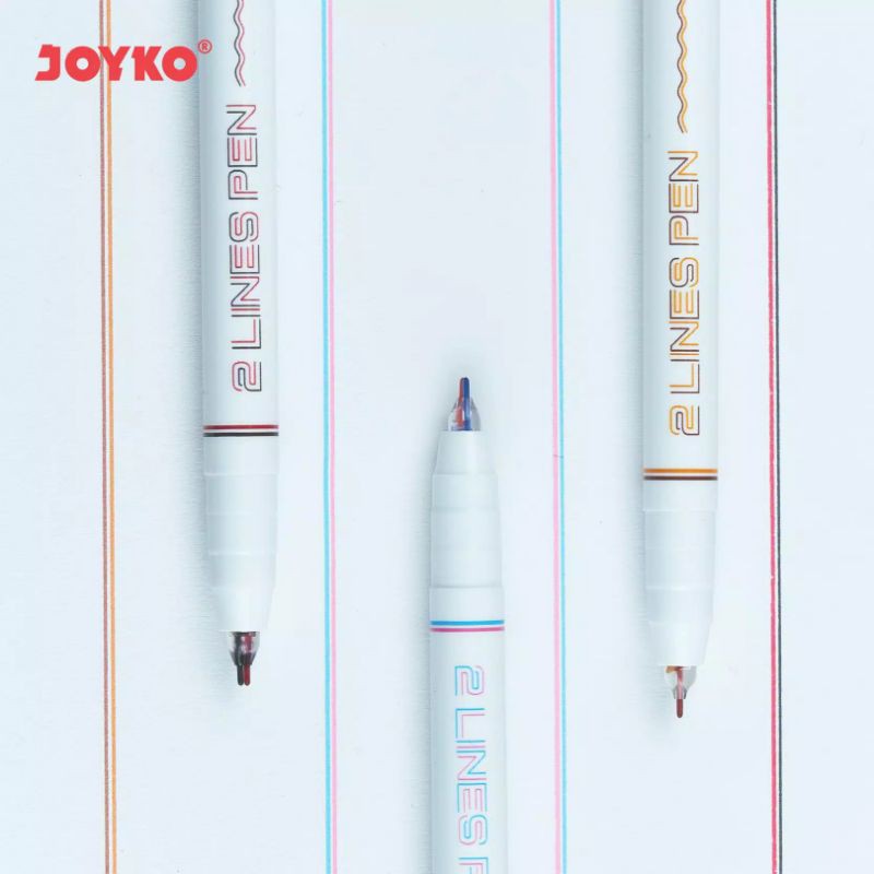 

Color 2 Lines Pulpen Pena Warna Joyko CLP-51-3 Pen Warna 2 Mata Pena