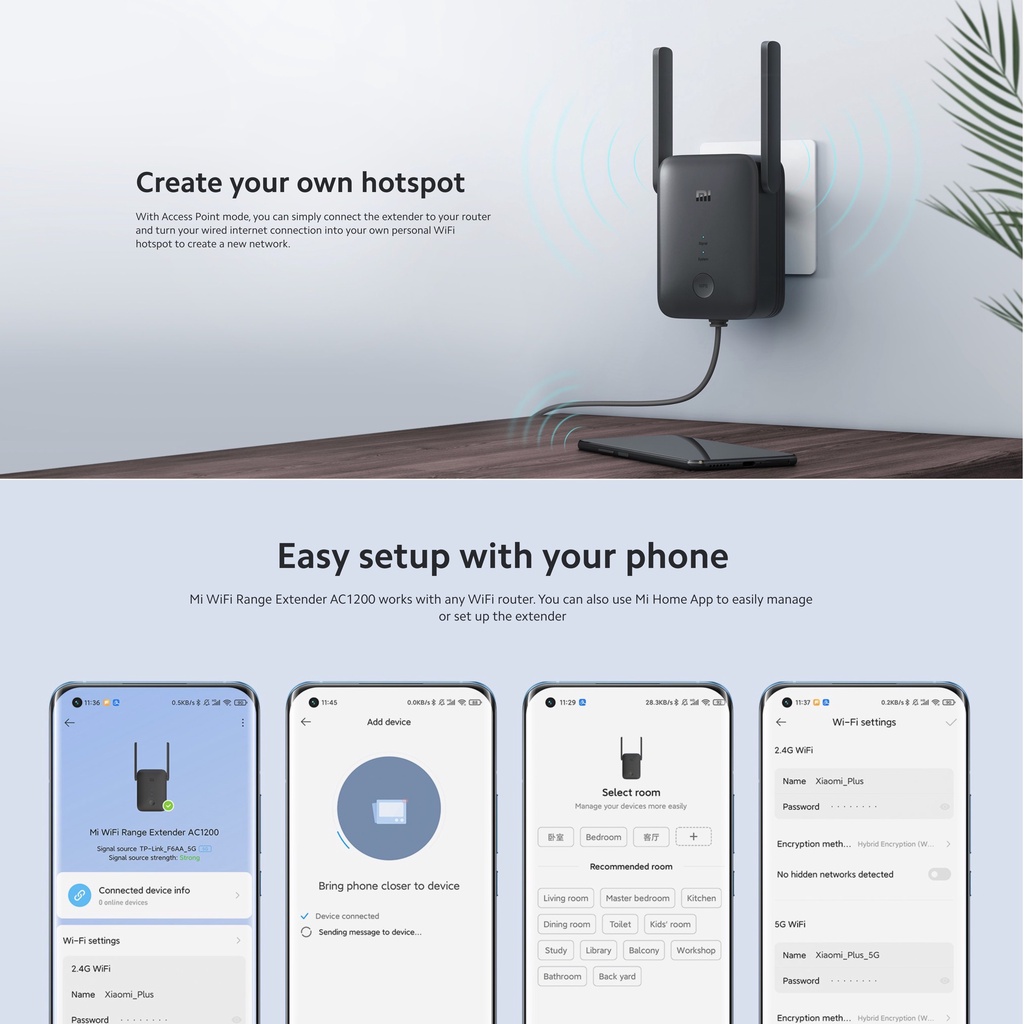 Xiaomi AC1200 / Xiaomi Mi WiFi Range Extender AC1200 - Xiaomi Wifi Extender Pro Repeater GLOBAL VERSION