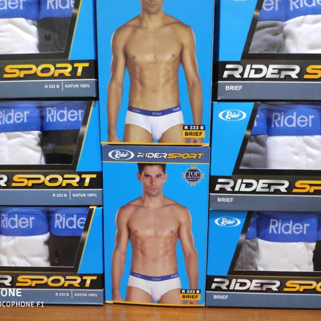 CELANA DALAM PRIA RIDER SPORT 333 + 1 MASKER BAGUS  / CD RIDER SPORT / KANCUT RIDER SPORT 3PCS