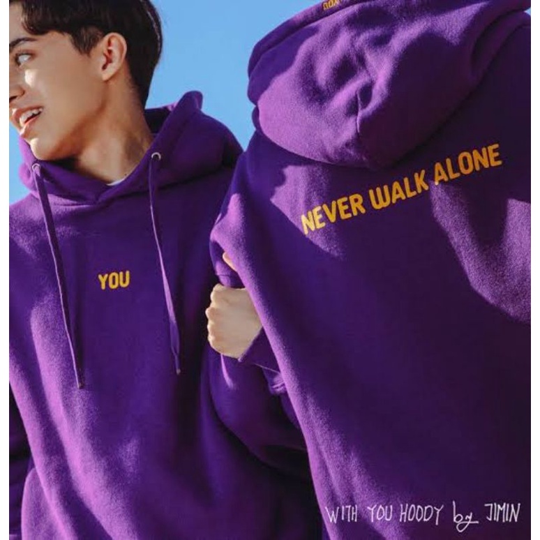 JAKET HOODIE JUMPER BTS JIMIN YOU NEVER WALK ALONE SEVEN WITH YOU KPOP