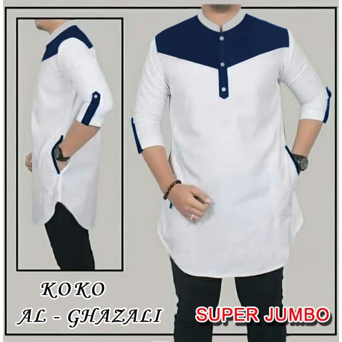 Baju Koko BOOM - S,M,L,XL,XXL, 3XL - KOKO AL GHAZALI LENGAN 3/4 / KOKO PRIA / BAJU PRIA MUSLIM/ PAKA