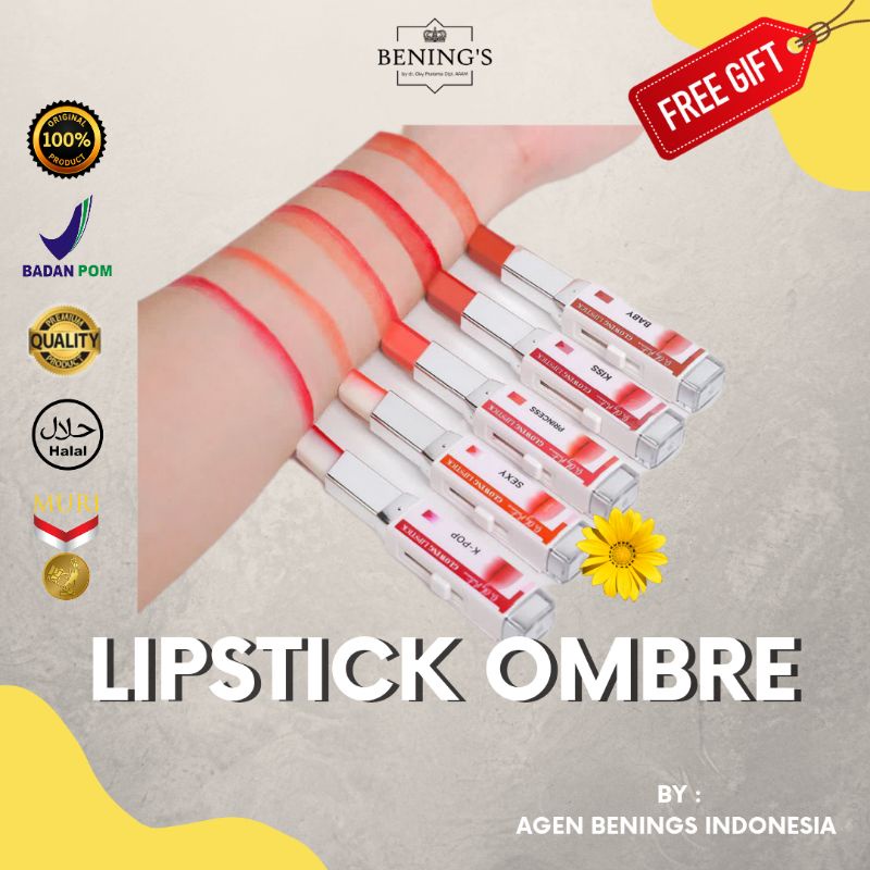 BENINGS LIPSTICK OMBRE KOREA / GLOWING LIPSTICK BENINGS