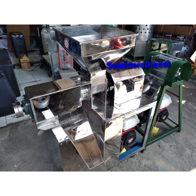 Paket 2in1 Mesin peras Santan+Mesin HONDA GP160+Parutan Kelapa+Mesin HONDA GP160