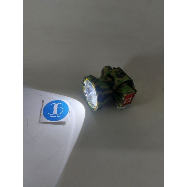 Senter Kepala Selam Diving Led 60W Cahaya Putih  Tahan 20 Jam Motif Army Aoki D160