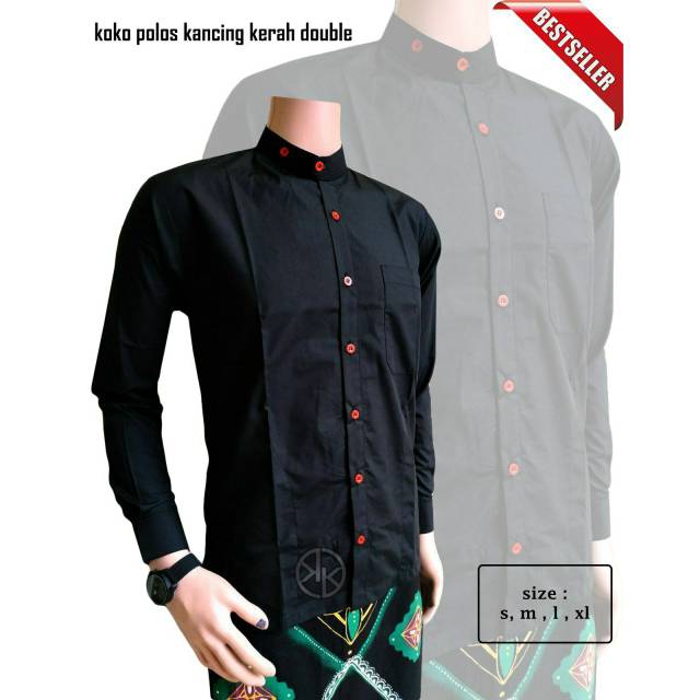 Koko Polos kancing , Double Kerah. Koko Hadroh , koko seragam