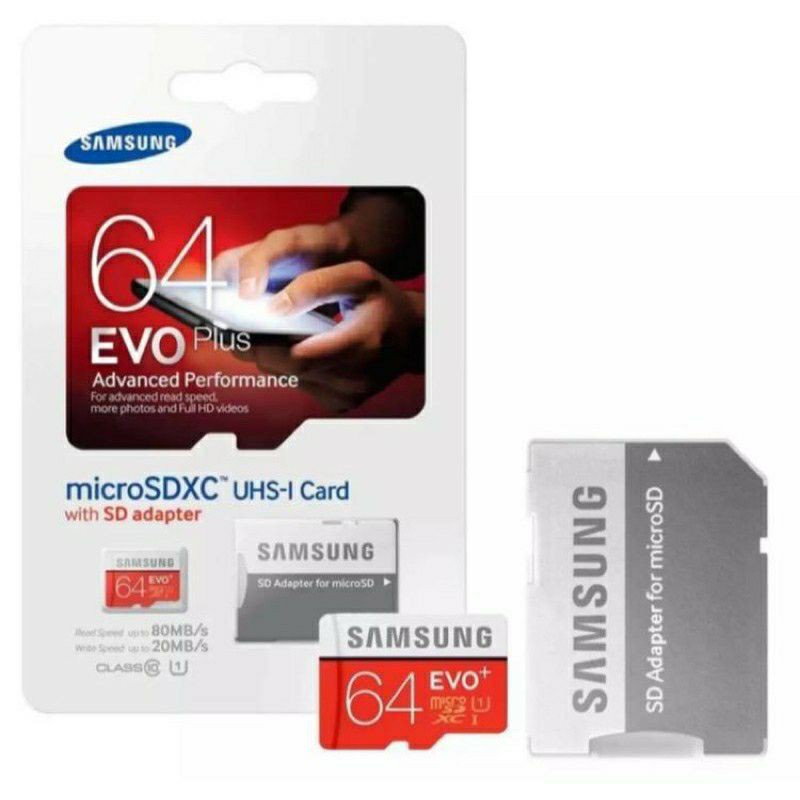 MMC Memori Card samsung EVO 64GB plus adapter