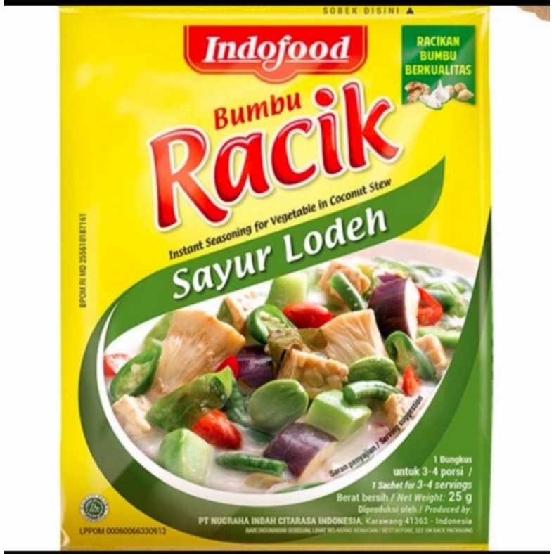 

Bumbu racik sayur lodeh indofood kemasan 25gr