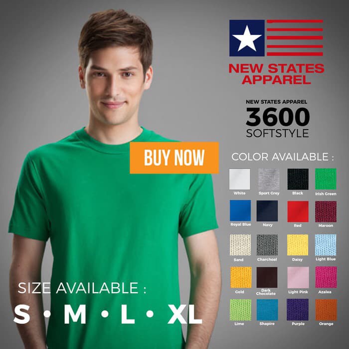 Kaos Polos NSA Pria /Kaos Polos NSA Soft S, M, L, XL