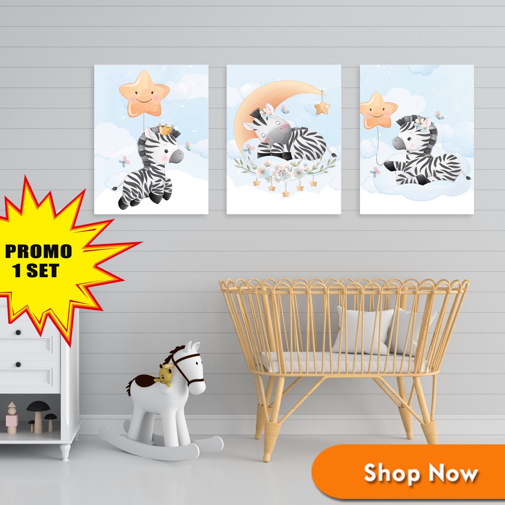 PROMO 1 SET Hiasan Dinding Kamar Bayi (A4) Pajangan Anak Dekorasi Bayi Wall Decor - A&amp;M